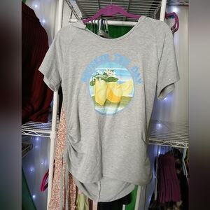 Gray Graphic Women's Top